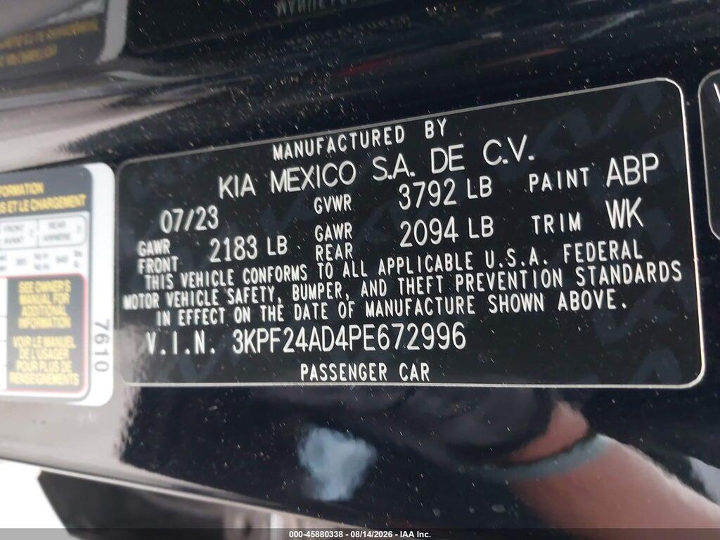3KPF24AD4PE672996 2023 KIA FORTE photo no. 9
