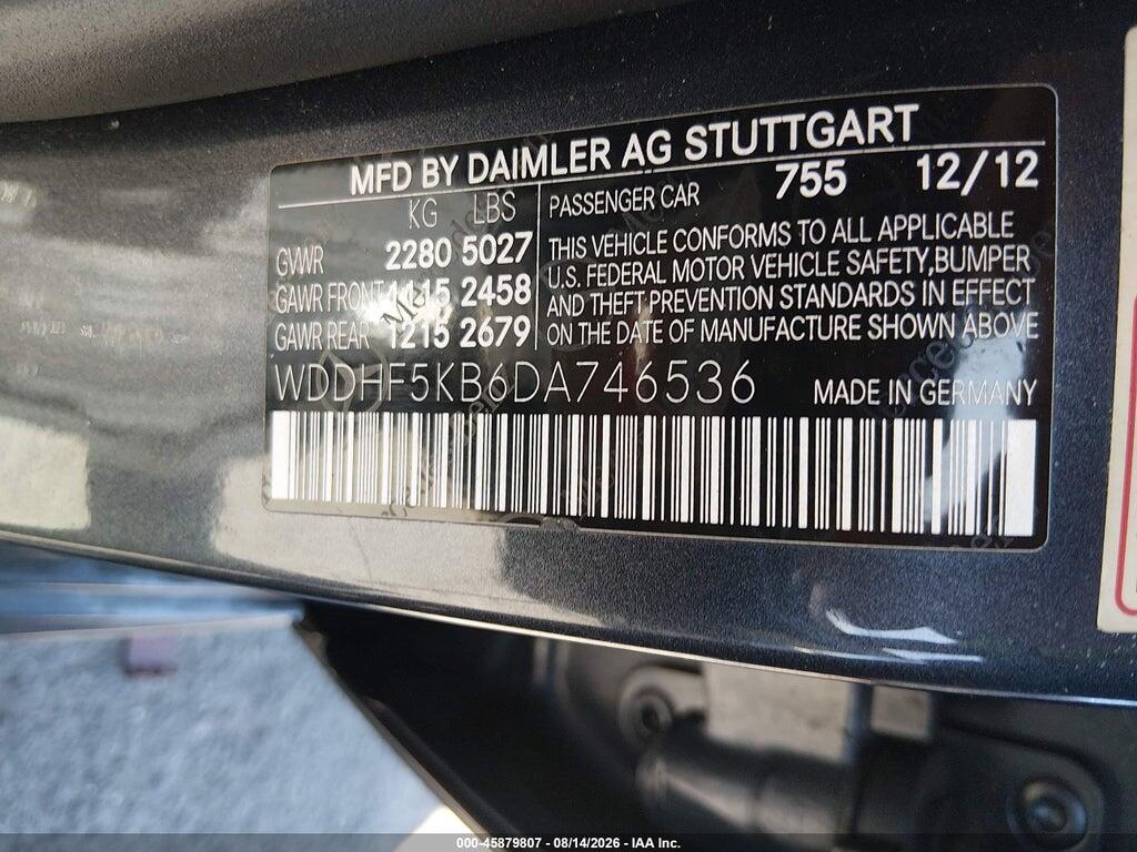 WDDHF5KB6DA746536 2013 MERCEDES-BENZ E 350 photo no. 9