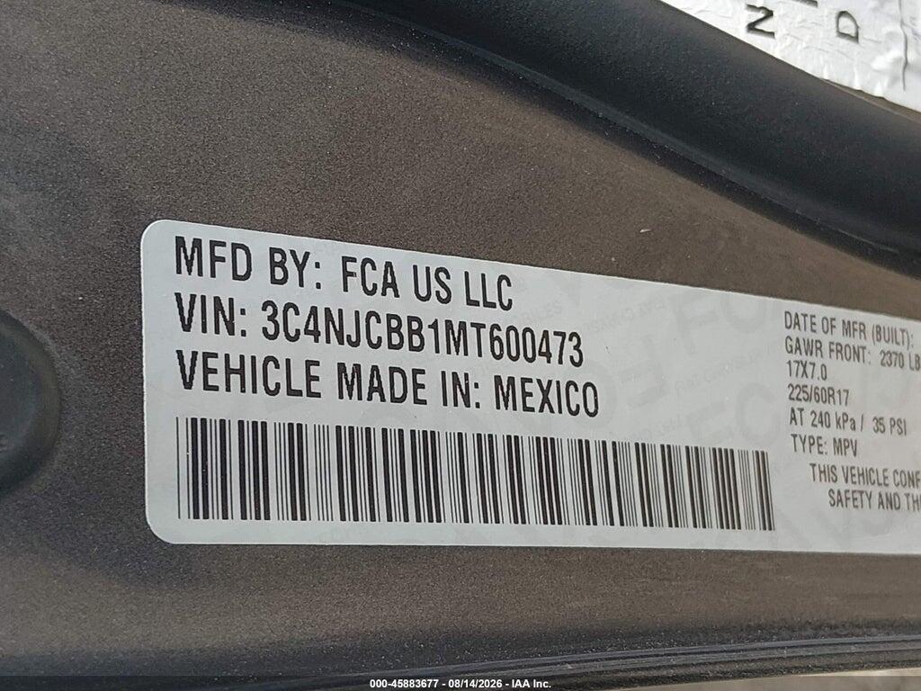3C4NJCBB1MT600473 2021 JEEP COMPASS photo no. 9