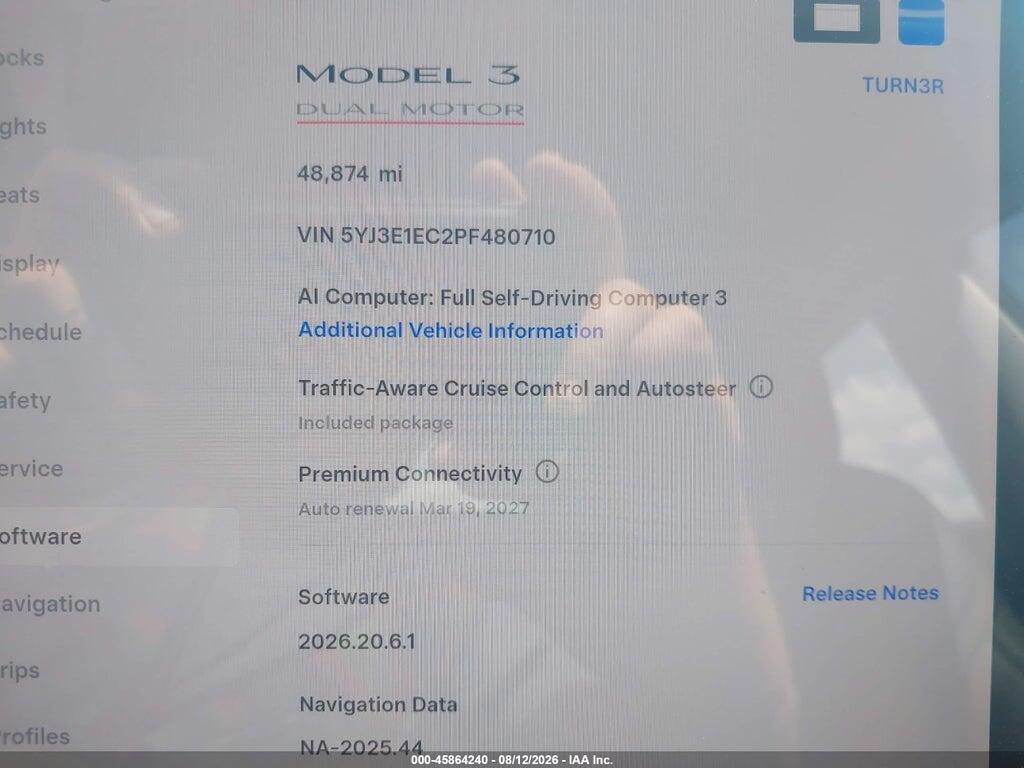 5YJ3E1EC2PF480710 2023 TESLA MODEL 3 photo no. 7