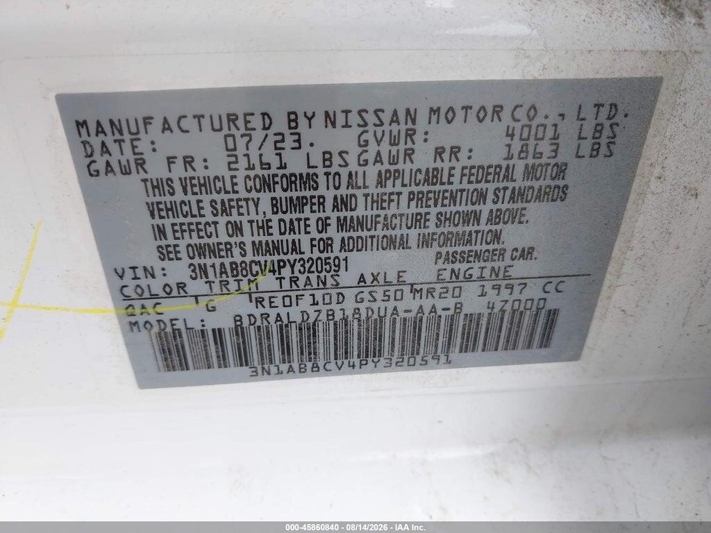3N1AB8CV4PY320591 2023 NISSAN SENTRA photo no. 9