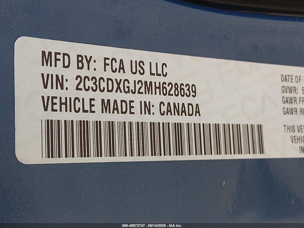 2C3CDXGJ2MH628639 2021 DODGE CHARGER photo no. 9