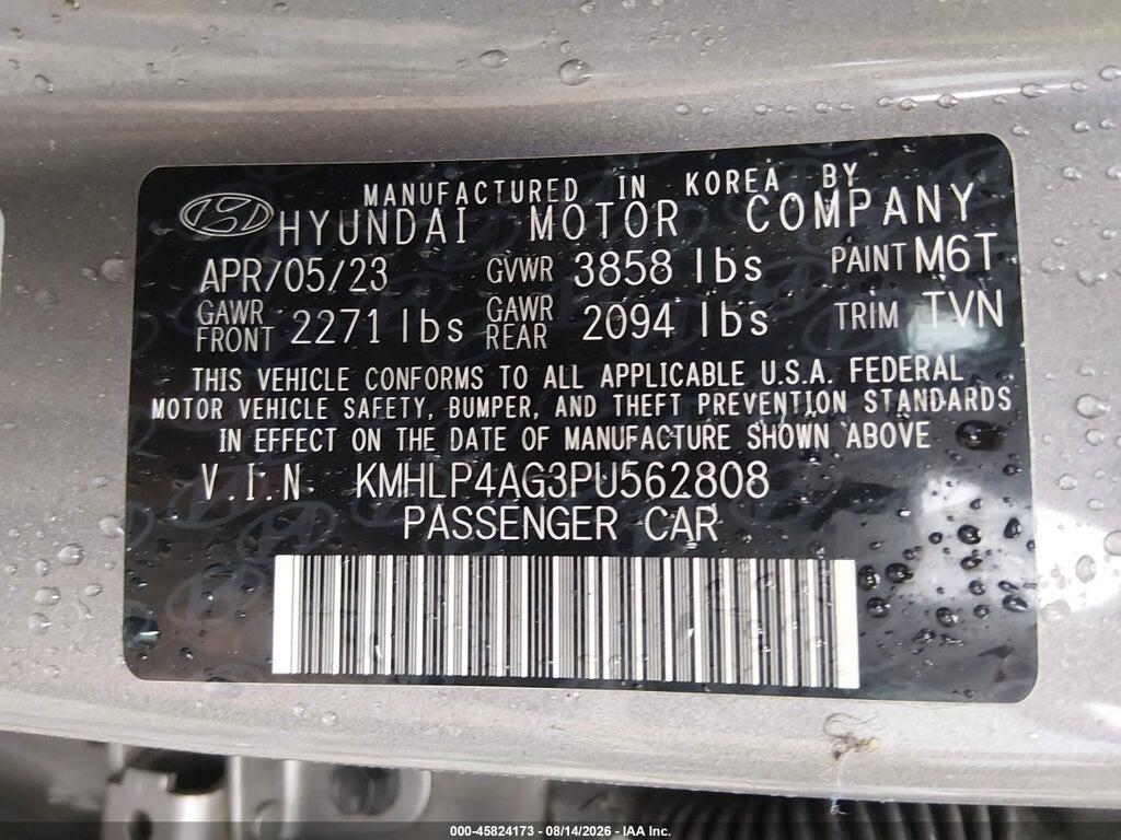 KMHLP4AG3PU562808 2023 HYUNDAI ELANTRA photo no. 9