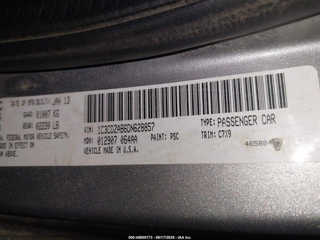 1C3CDZAB6DN628857 2013 DODGE AVENGER photo no. 9