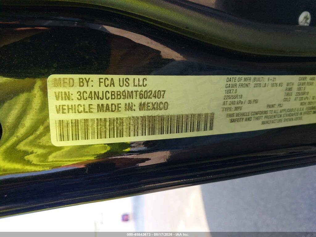 3C4NJCBB9MT602407 2021 JEEP COMPASS photo no. 9
