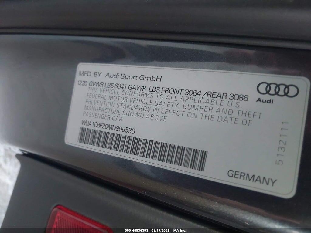 WUA1CBF20MN905530 2021 AUDI RS 6 AVANT photo no. 9