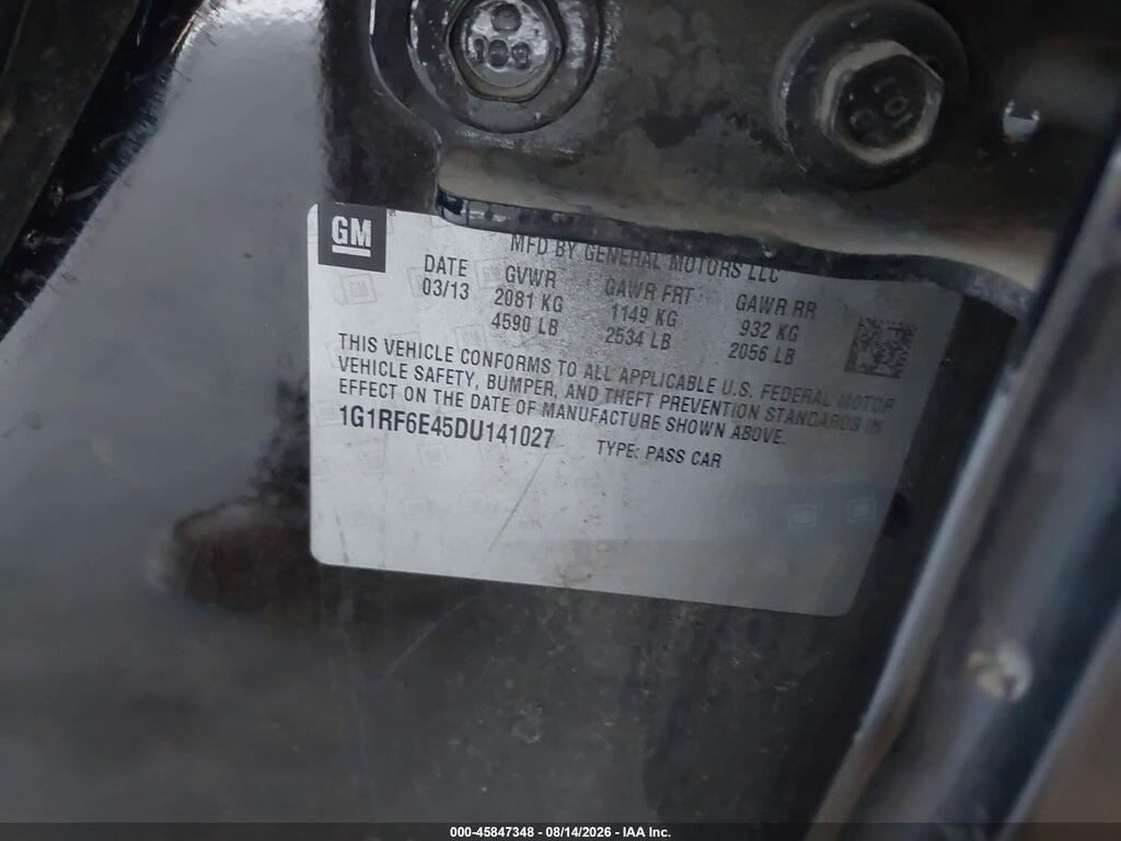 1G1RF6E45DU141027 2013 CHEVROLET VOLT photo no. 9