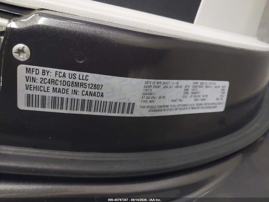 2C4RC1DG8MR512807 2021 CHRYSLER VOYAGER photo no. 9