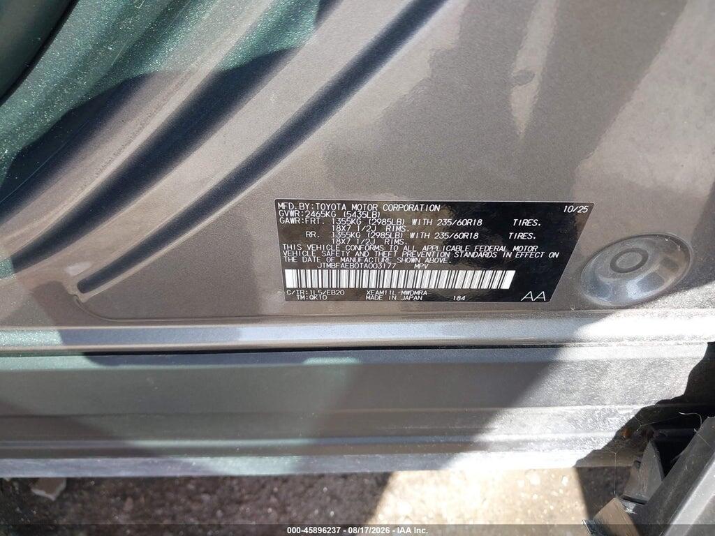 JTMBFAEB0TA003177 2026 TOYOTA BZ photo no. 9