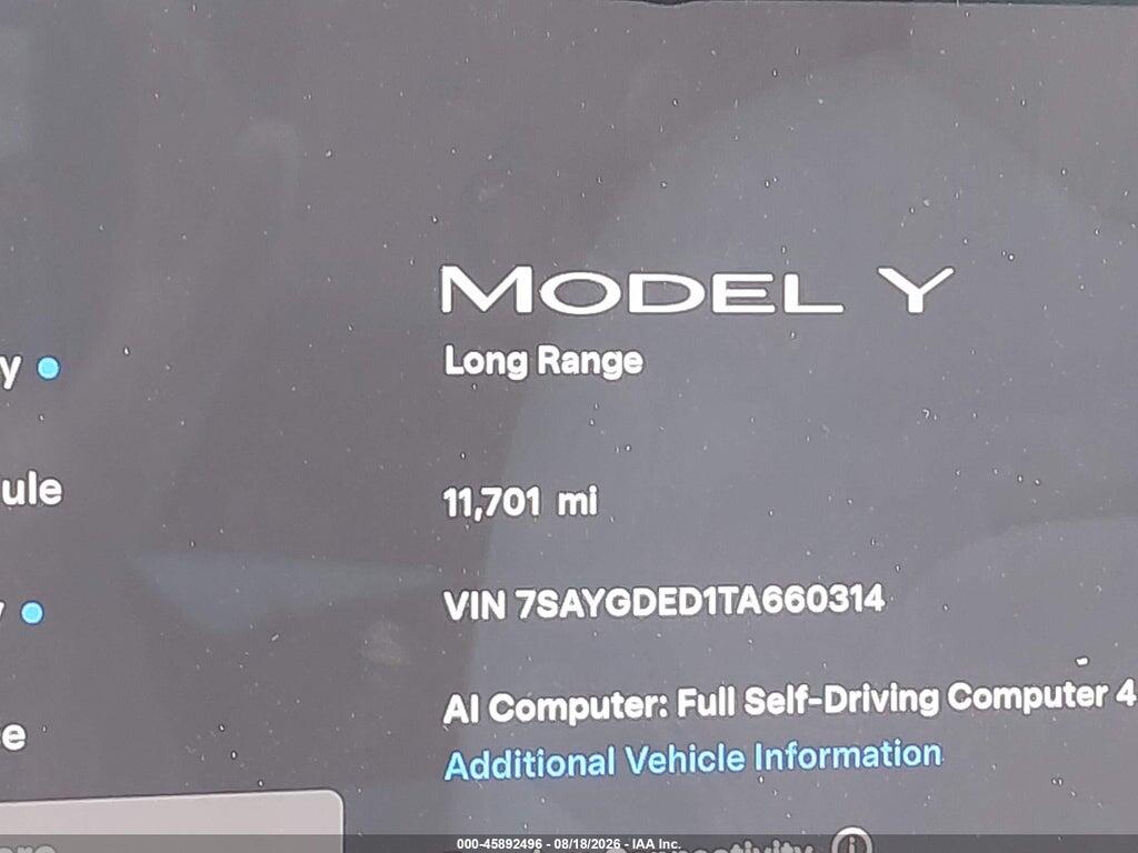 7SAYGDED1TA660314 2026 TESLA MODEL Y photo no. 7