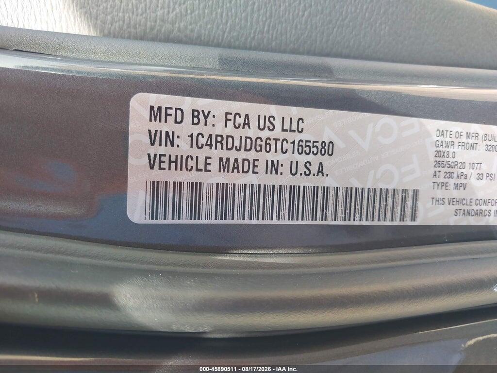 1C4RDJDG6TC165580 2026 DODGE DURANGO photo no. 9