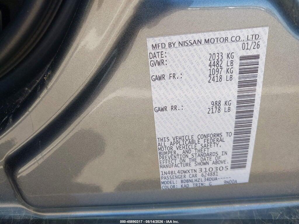 1N4BL4DWXTN310305 2026 NISSAN ALTIMA photo no. 9