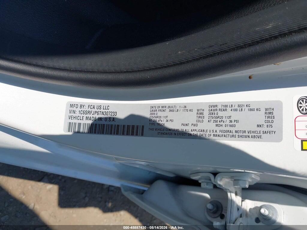 1C6SRFJP6TN307233 2026 RAM 1500 photo no. 9