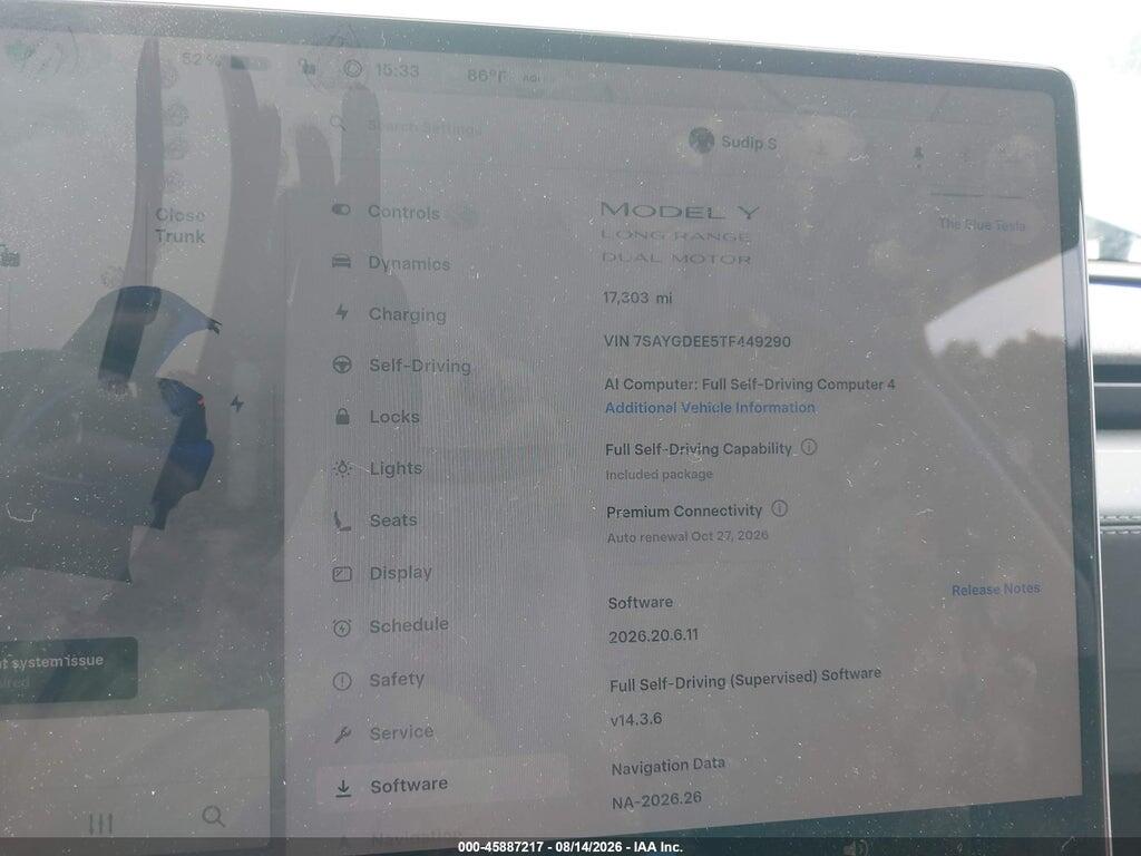 7SAYGDEE5TF449290 2026 TESLA MODEL Y photo no. 7