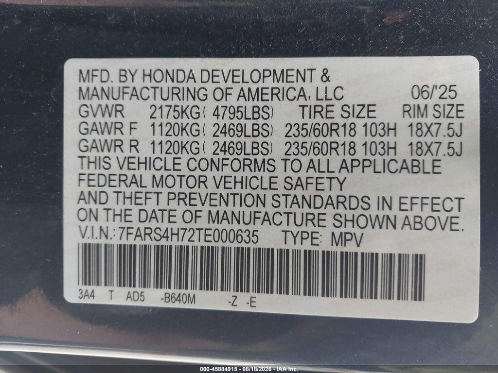 7FARS4H72TE000635 2026 HONDA CR-V photo no. 9