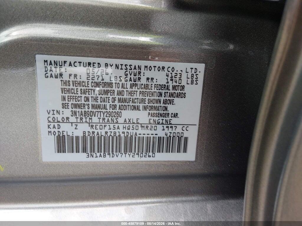 3N1AB9DV7TY290260 2026 NISSAN SENTRA photo no. 9