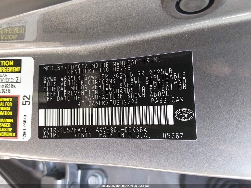 4T1DAACKXTU312224 2026 TOYOTA CAMRY photo no. 9