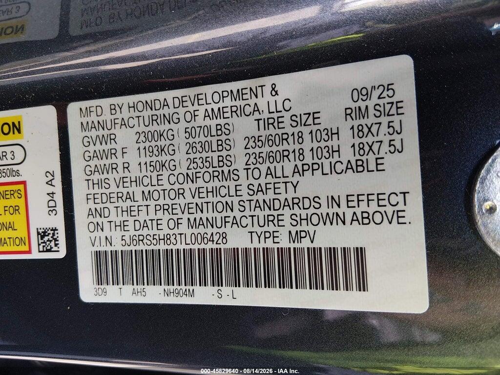 5J6RS5H83TL006428 2026 HONDA CR-V HYBRID photo no. 9