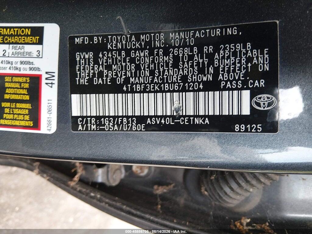 4T1BF3EK1BU671204 2011 TOYOTA CAMRY photo no. 9