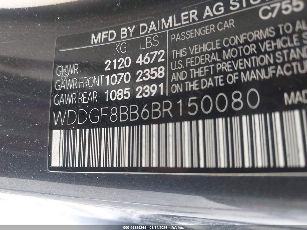 WDDGF8BB6BR150080 2011 MERCEDES-BENZ C 300 photo no. 9