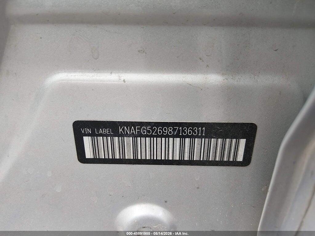 KNAFG526987136311 2008 KIA RONDO photo no. 9