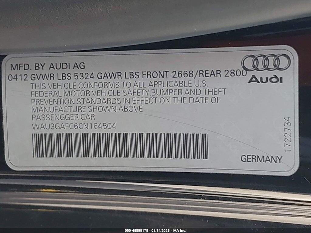 2012 AUDI A7 3.0 PRESTIGE — Фото 9 из 11