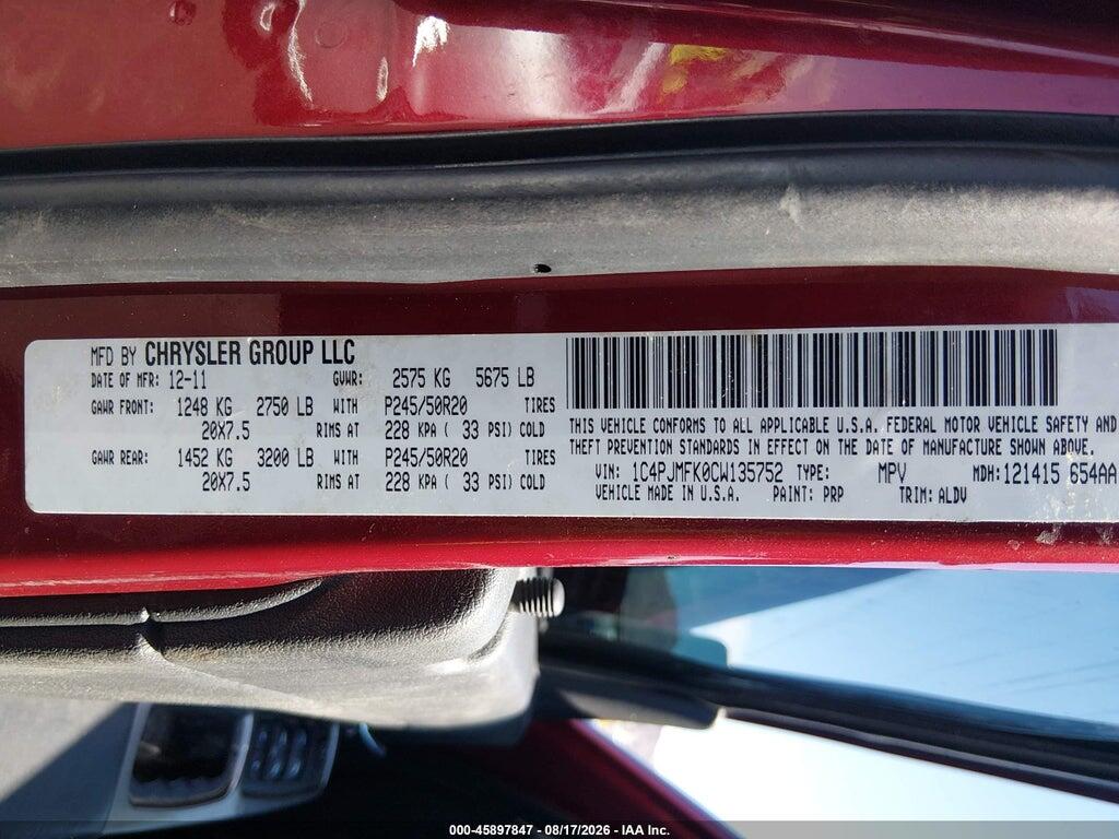 1C4PJMFK0CW135752 2012 JEEP LIBERTY photo no. 9