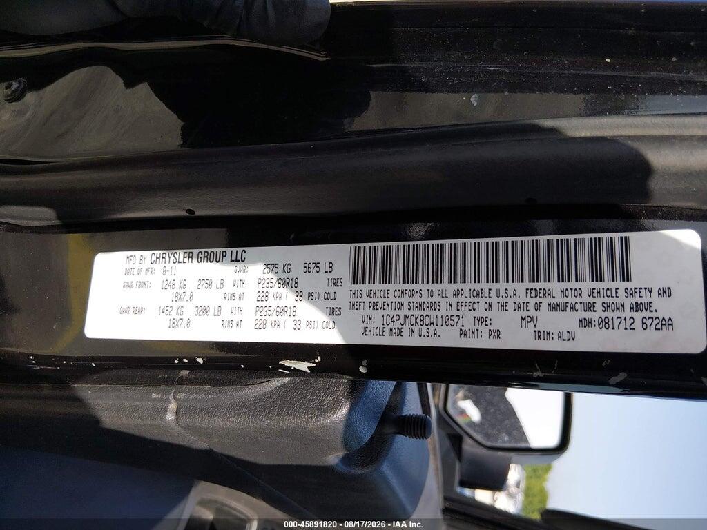 1C4PJMCK8CW110571 2012 JEEP LIBERTY photo no. 9