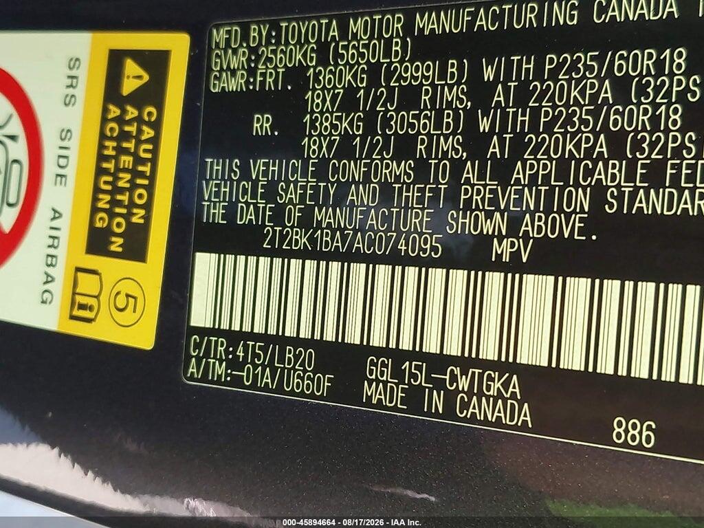 2T2BK1BA7AC074095 2010 LEXUS RX 350 photo no. 9