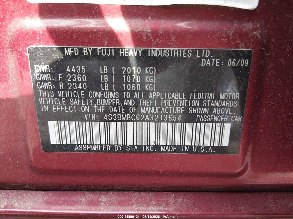 4S3BMBC62A3213654 2010 SUBARU LEGACY photo no. 9