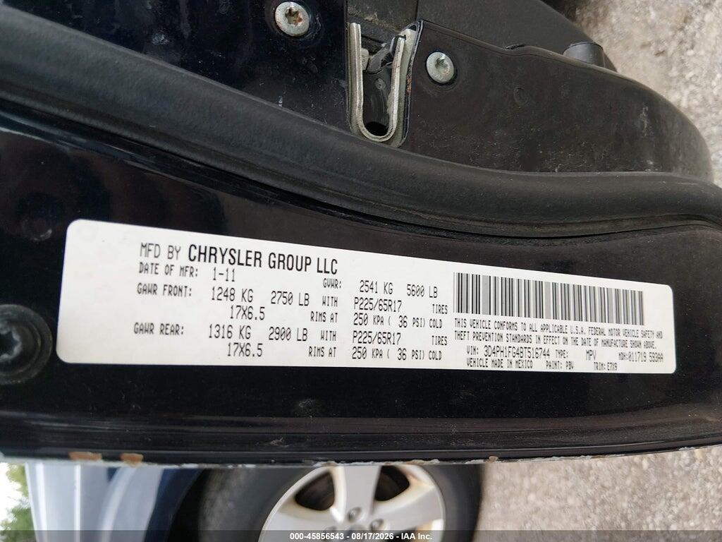 3D4PH1FG4BT516744 2011 DODGE JOURNEY photo no. 9