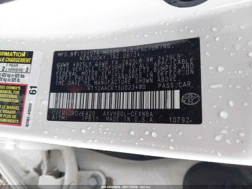 4T1DAACK1SU023490 2025 TOYOTA CAMRY photo no. 9