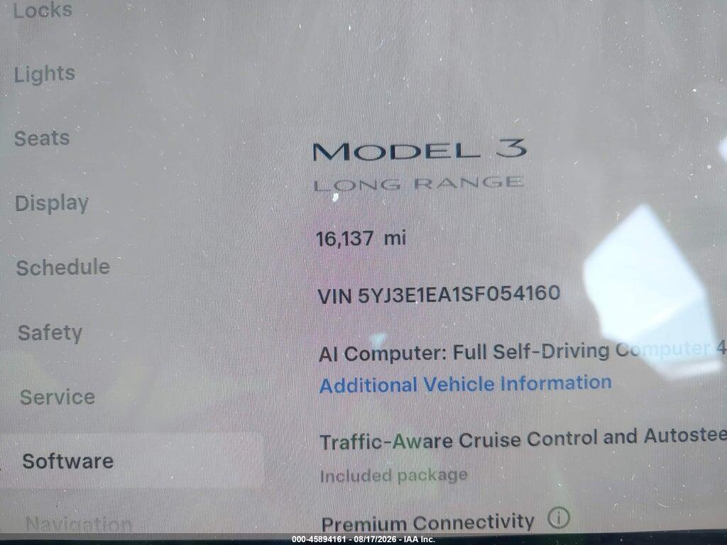 5YJ3E1EA1SF054160 2025 TESLA MODEL 3 photo no. 7
