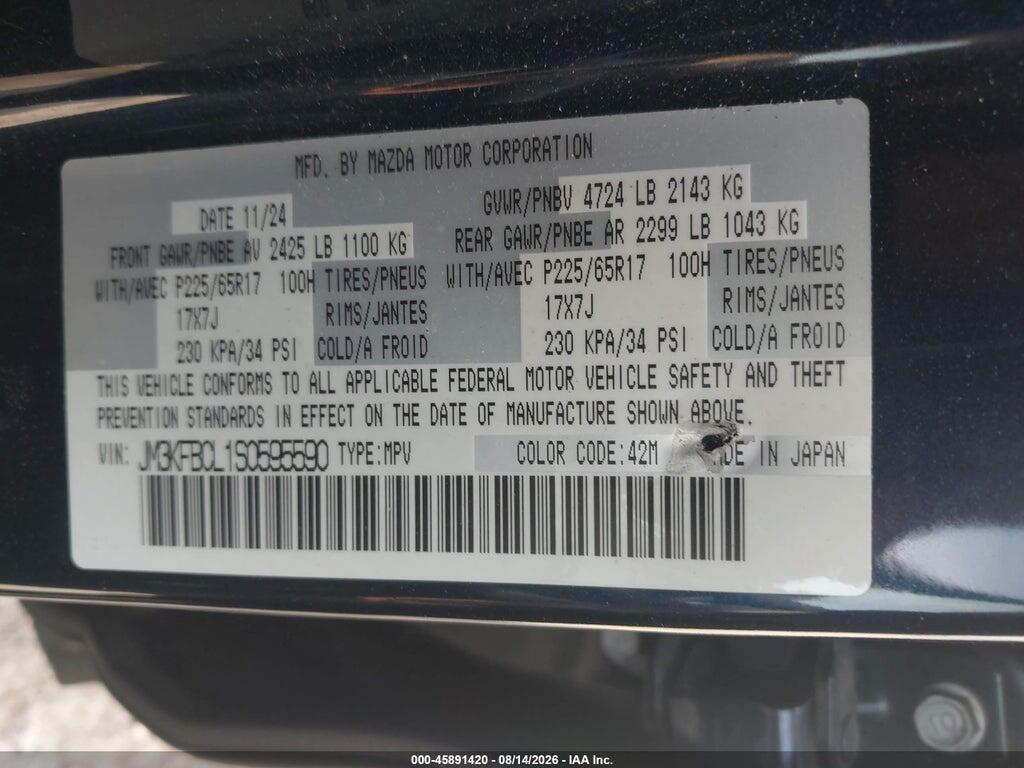 JM3KFBCL1S0595590 2025 MAZDA CX-5 photo no. 9
