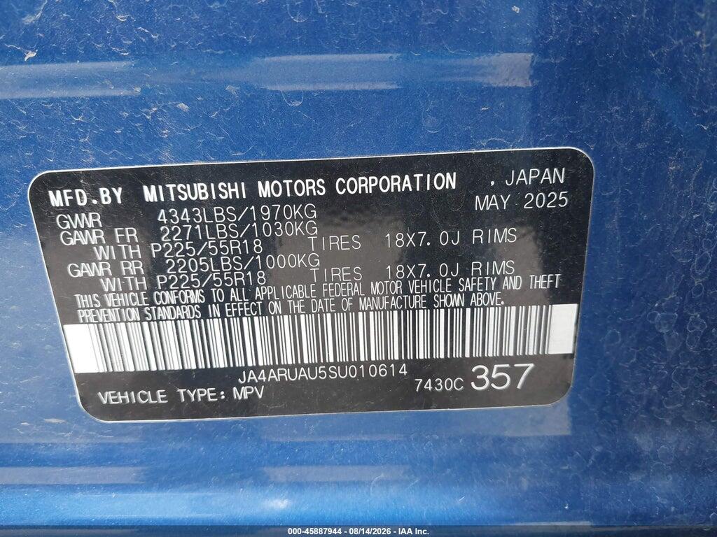 JA4ARUAU5SU010614 2025 MITSUBISHI OUTLANDER SPORT photo no. 9
