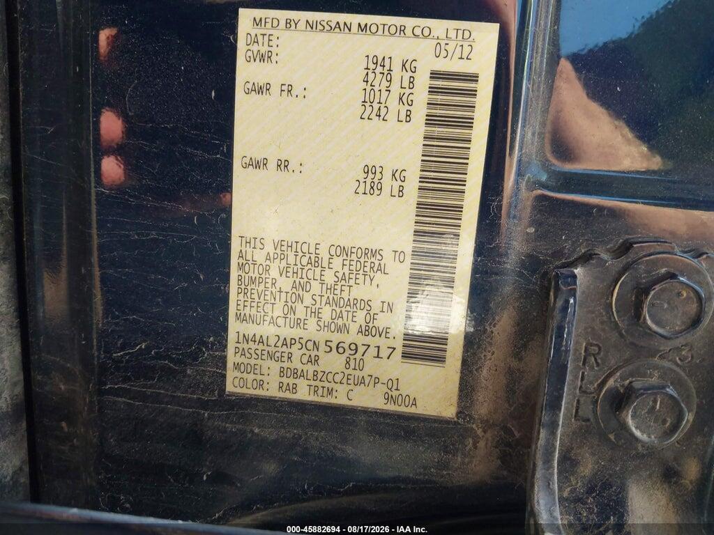 1N4AL2AP5CN569717 2012 NISSAN ALTIMA photo no. 9
