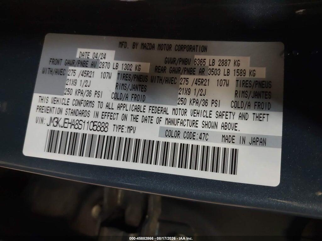 JM3KJEHA8S1105888 2025 MAZDA CX-70 PHEV photo no. 9
