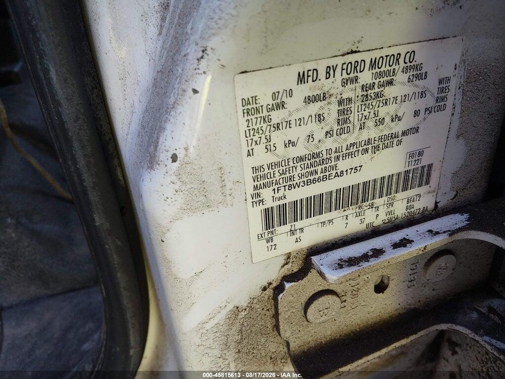 1FT8W3B66BEA81757 2011 FORD SUPER DUTY F-350 SRW photo no. 8