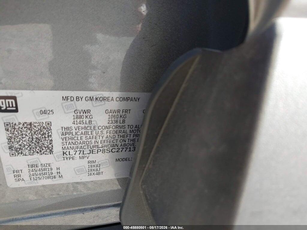 KL77LJEP8SC277138 2025 CHEVROLET TRAX photo no. 9