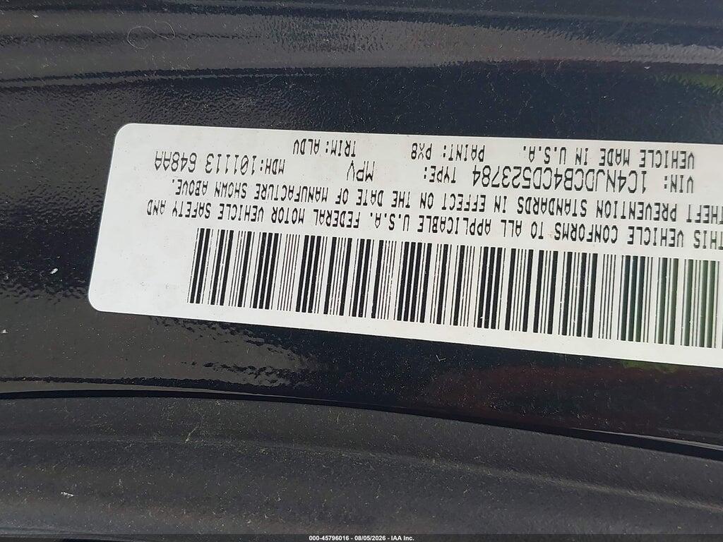 1C4NJDCB4CD523784 2012 JEEP COMPASS photo no. 9