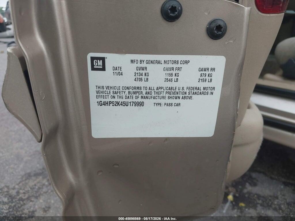 1G4HP52K45U179990 2005 BUICK LESABRE photo no. 9