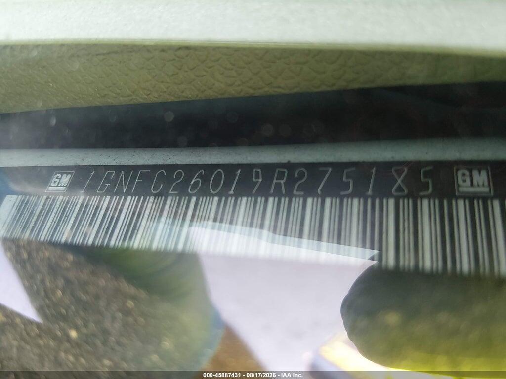 1GNFC26019R275185 2009 CHEVROLET SUBURBAN 1500 photo no. 9