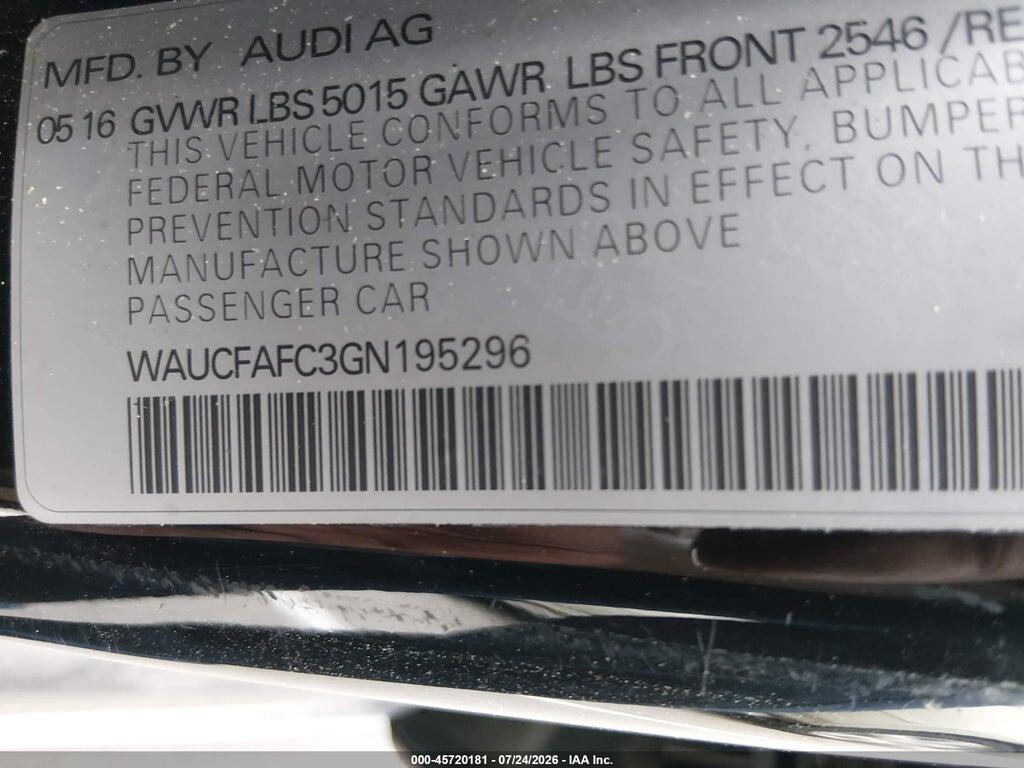 WAUCFAFC3GN195296 2016 AUDI A6 photo no. 8