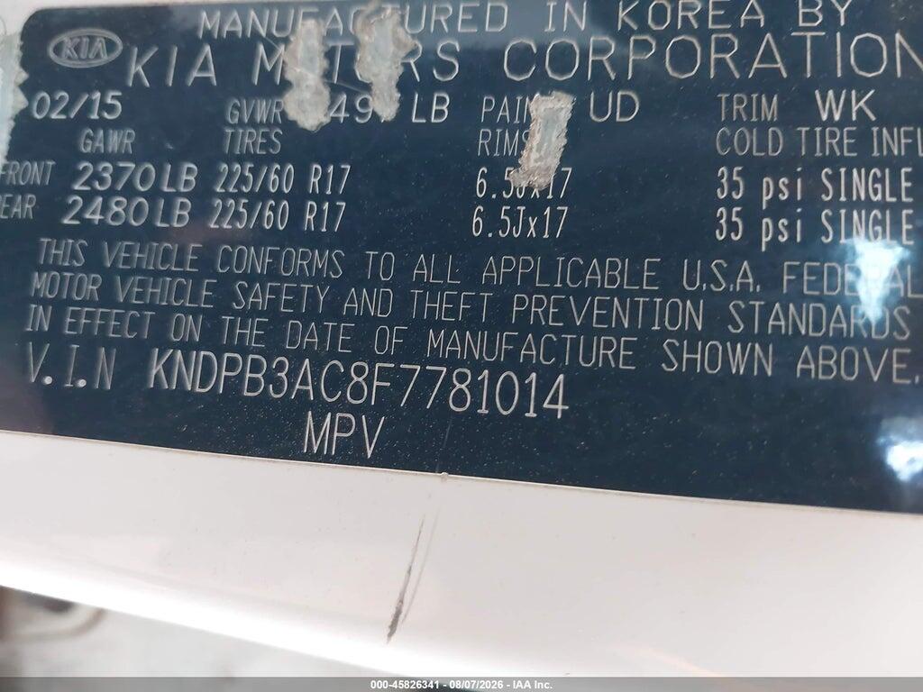 KNDPB3AC8F7781014 2015 KIA SPORTAGE photo no. 9