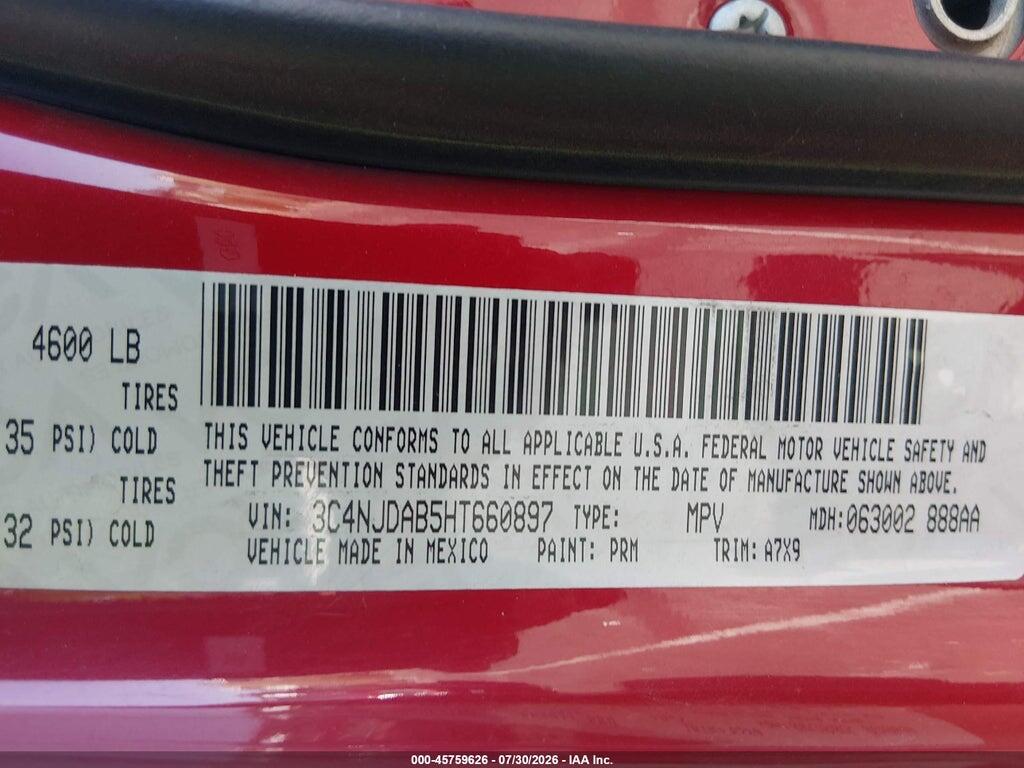 3C4NJDAB5HT660897 2017 JEEP NEW COMPASS photo no. 9