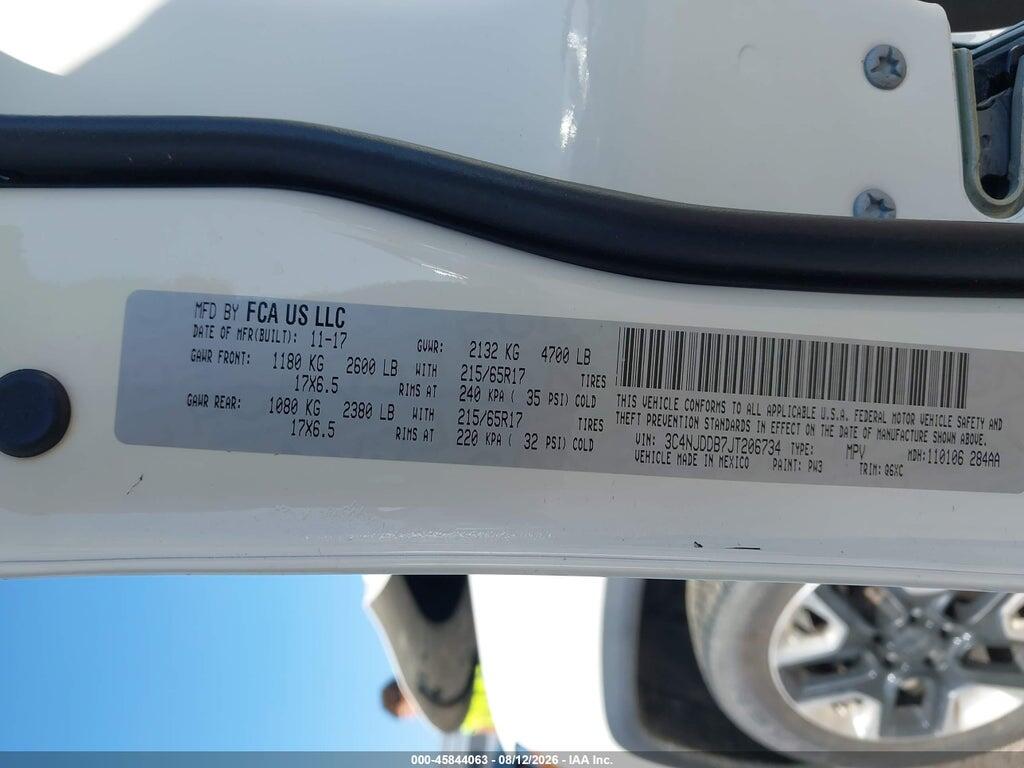 3C4NJDDB7JT206734 2018 JEEP COMPASS photo no. 9