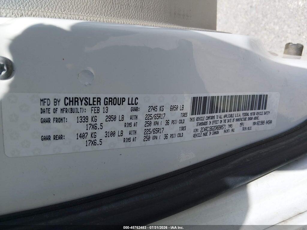 2C4RC1BG2DR690571 2013 CHRYSLER TOWN & COUNTRY photo no. 9