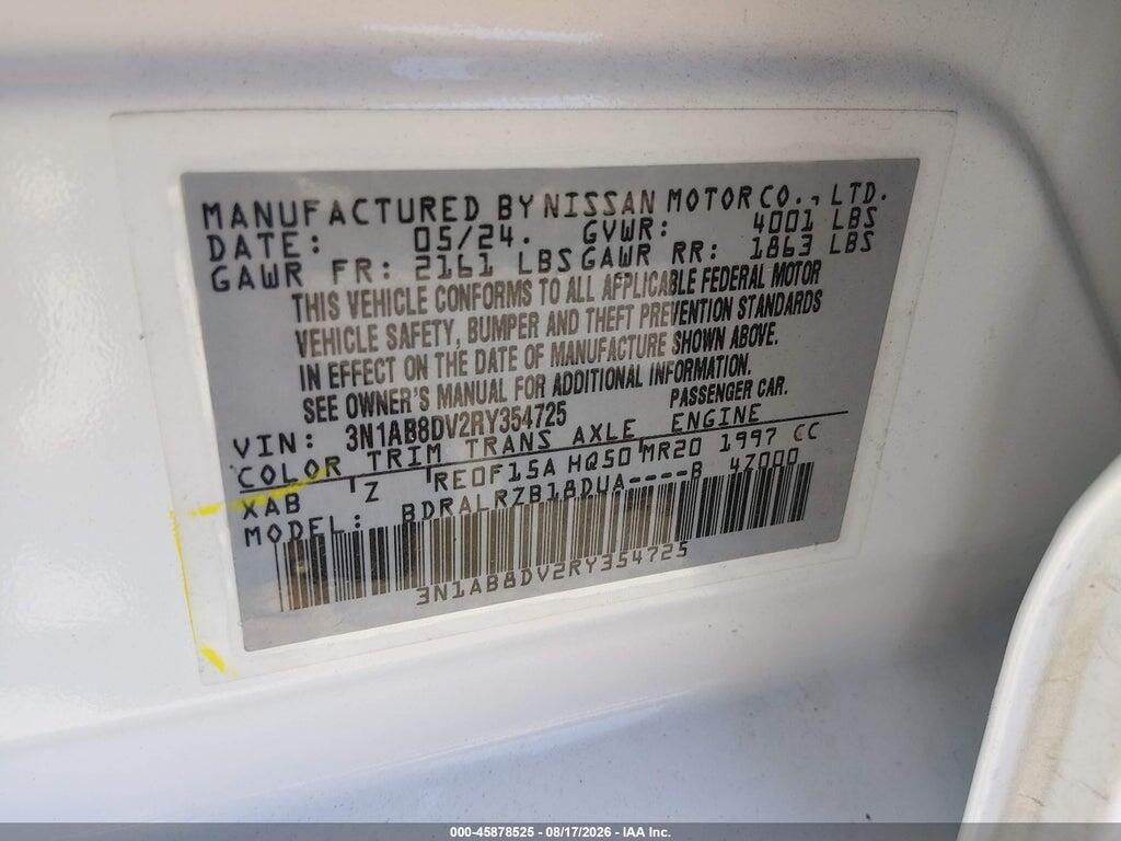 3N1AB8DV2RY354725 2024 NISSAN SENTRA photo no. 9