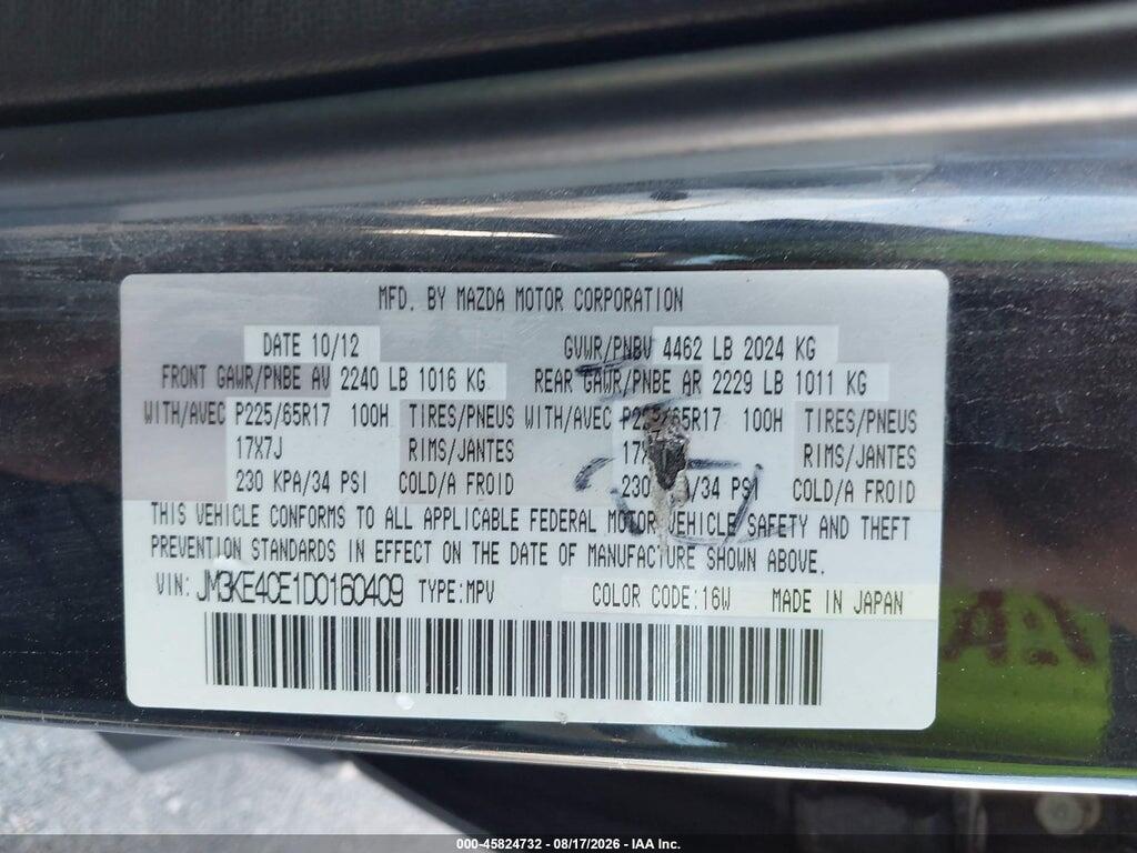 JM3KE4CE1D0160409 2013 MAZDA CX-5 photo no. 9