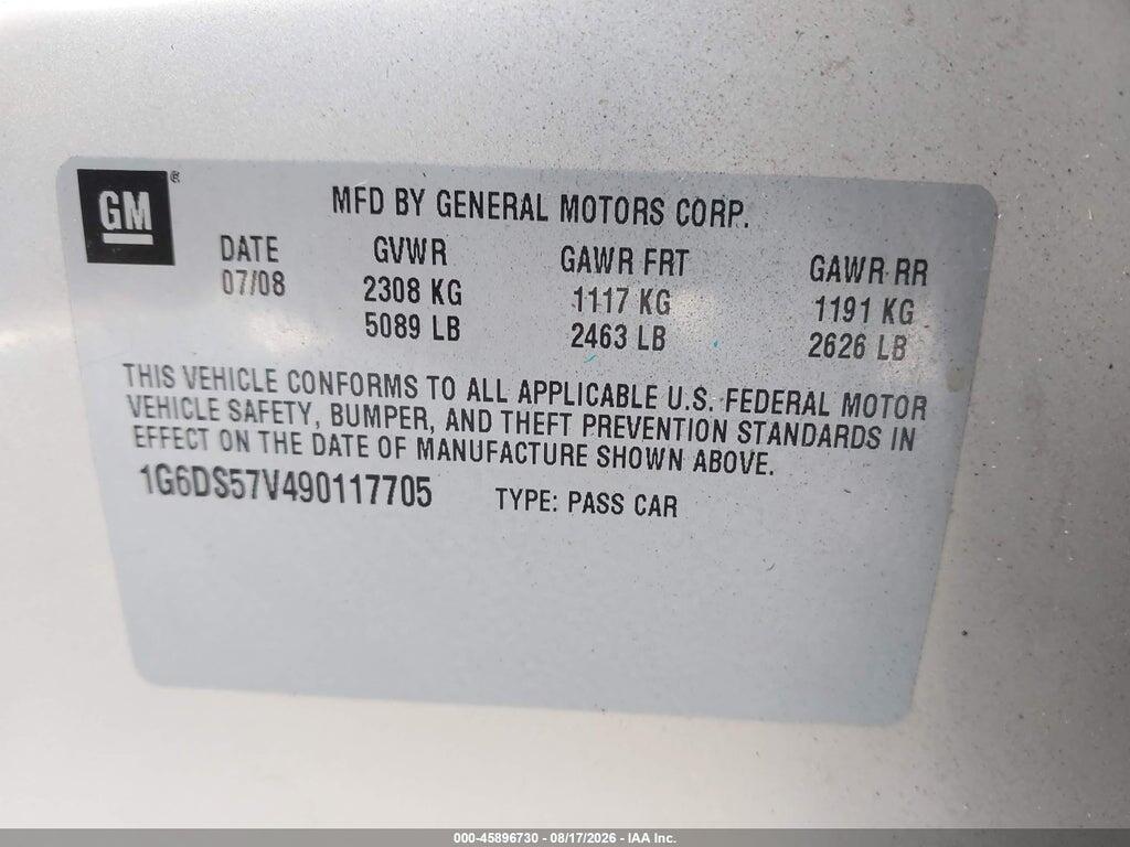 1G6DS57V490117705 2009 CADILLAC CTS photo no. 9